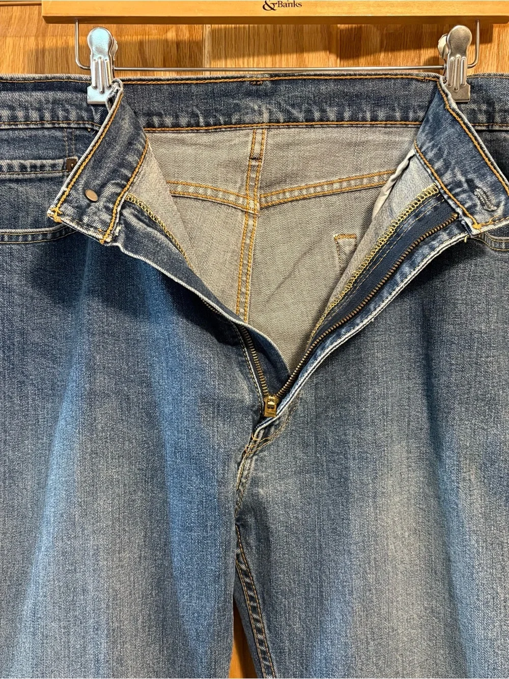 Levi’s 505 Regular Fit Straight Leg Blue Jeans Denim Men’s 40X34